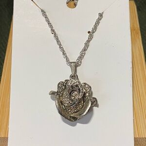 Vintage Grunge Rose Necklace
